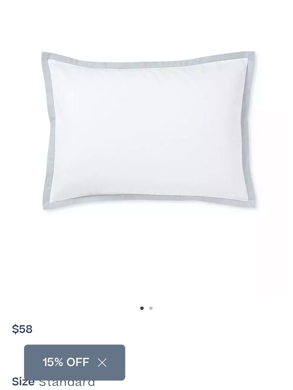 Serena & Lily Border Frame Linen Sham